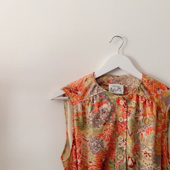 70s Vintage Leslie Fay Floral Print Blouse - Picture 4 of 4